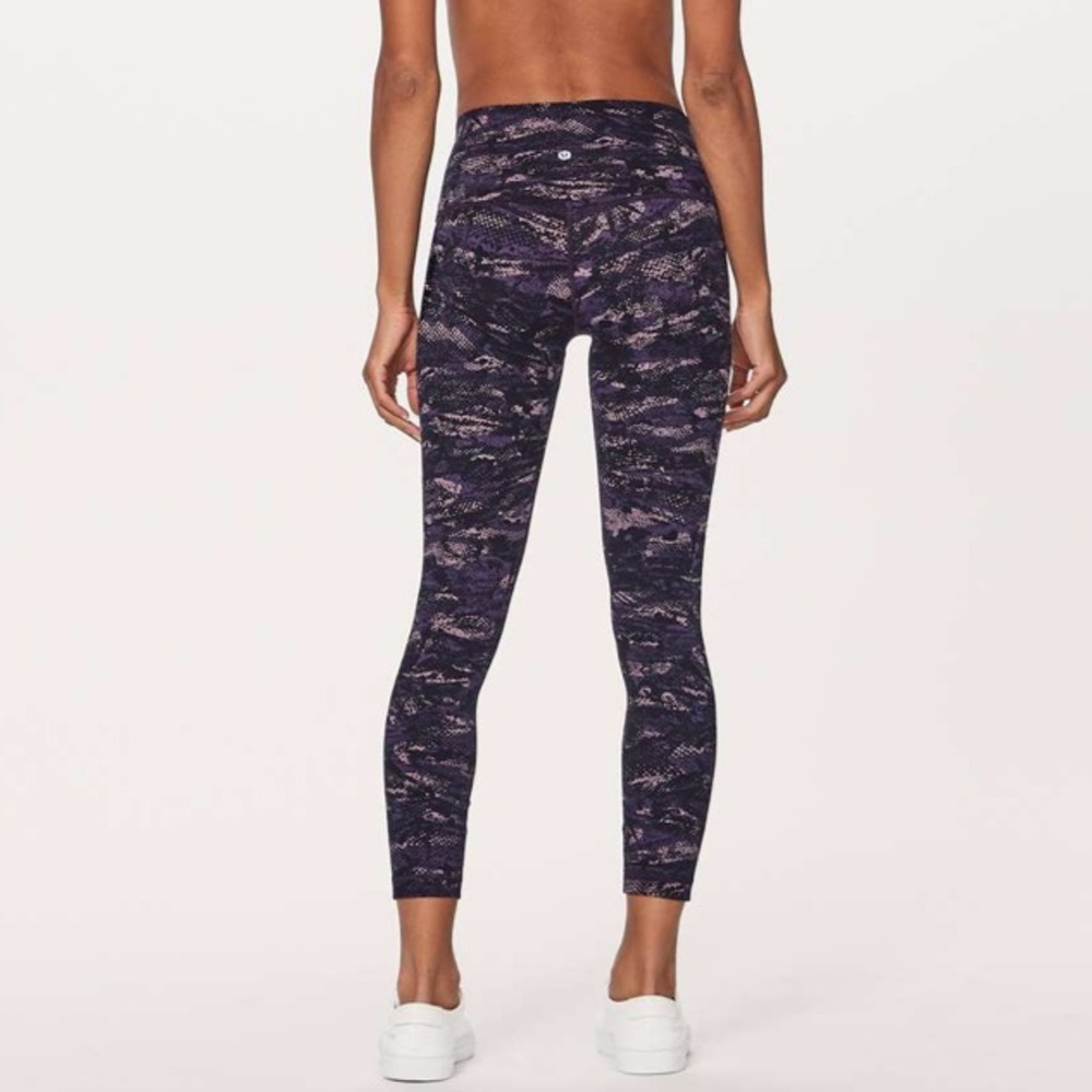 Lululemon Align Pant II 25” Rip Wave Purple Thunder Black Size 4 - Picture 2 of 13